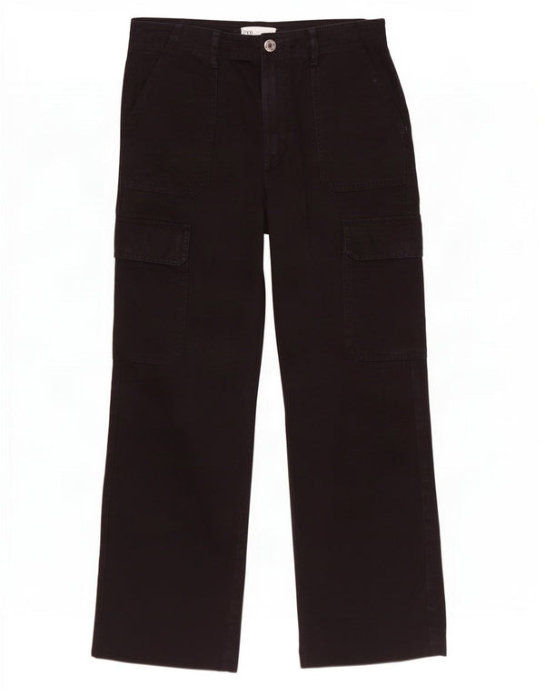 Pantaloni cargo cu talie înaltă pentru femei Zara EU 38 Mici L28 L27 Negri