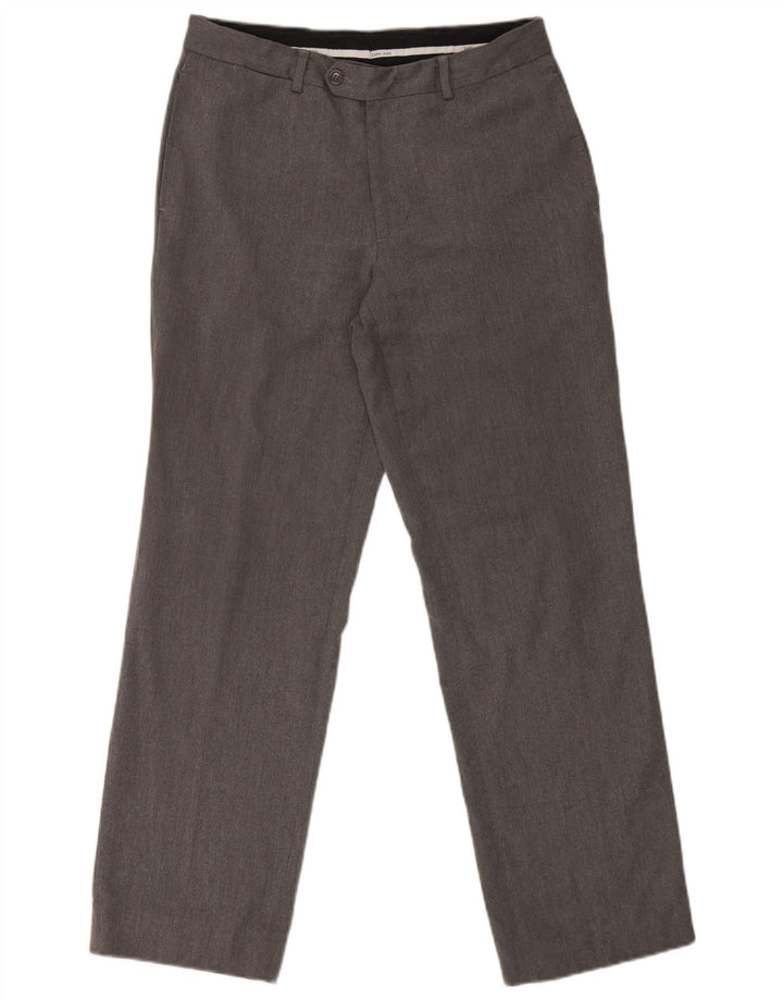 Pantaloni chino drepți pentru bărbați Zara EU 40 Mediu L31 L29 Poliester gri