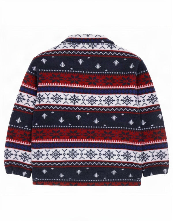 Jachetă vintage pentru bărbați din lână UK 40 mare bleumarin geometric