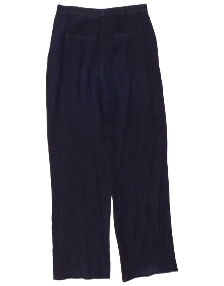 Pantaloni chino drepti pentru femei Zara Mediu L30 L31 Bleumarin