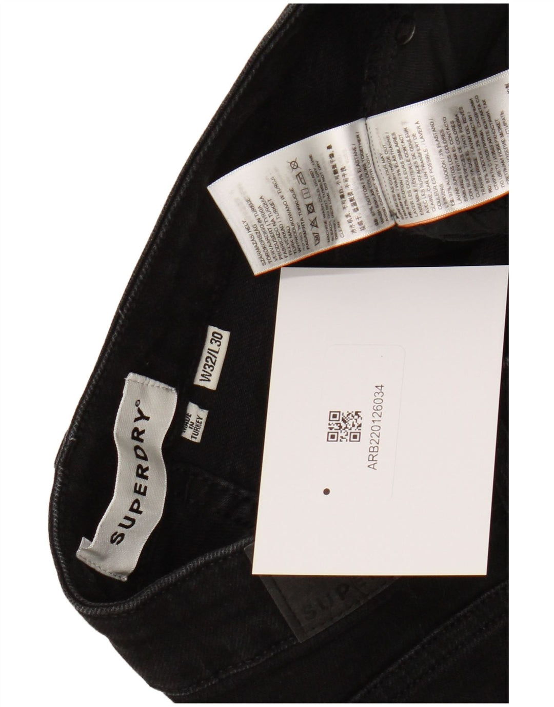 Blugi skinny pentru femei Superdry W32 L30 bumbac negru