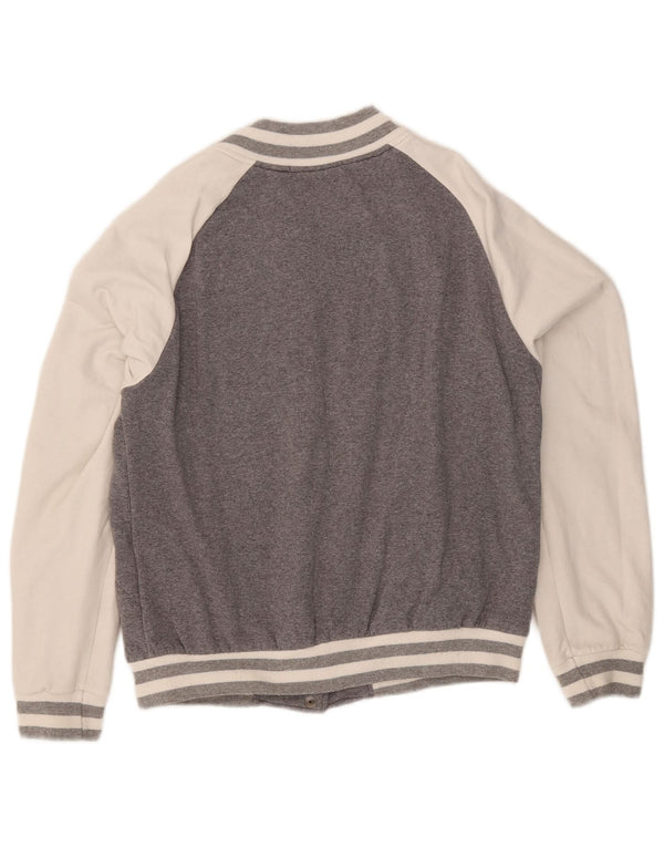 Jachetă de top pentru trening Converse Varsity pentru femei UK 14 Medium Gri Colorblock