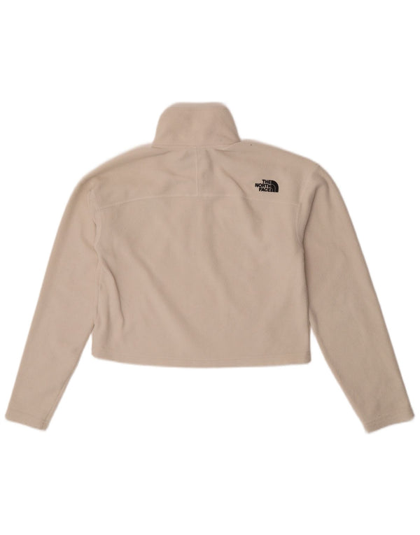 Jumper The North Face pentru femei Crop Zip Neck Fleece UK 10 Small White