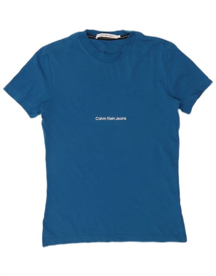 Tricou grafic pentru bărbați Calvin Klein Jeans Top Small Blue
