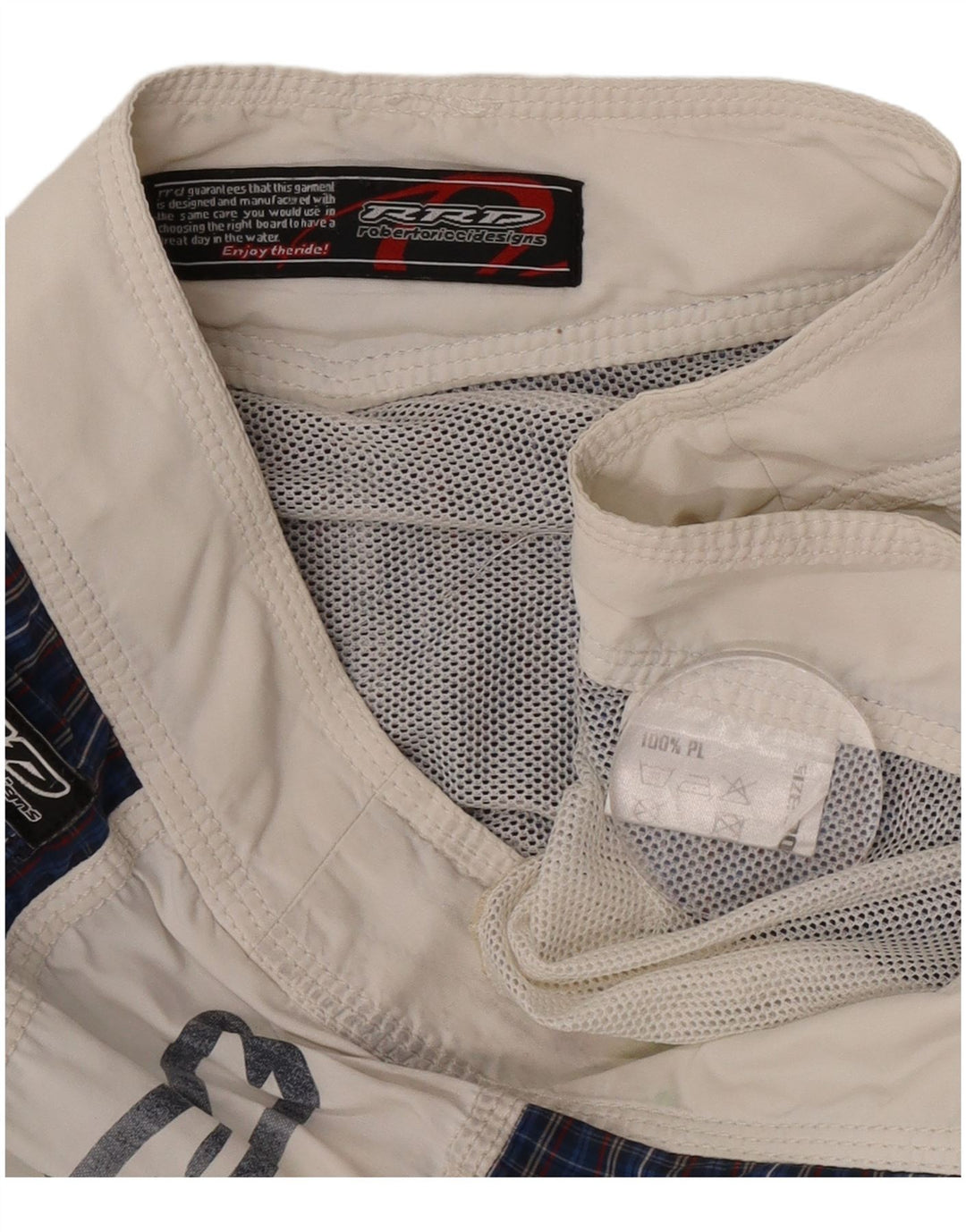 Pantaloni scurți de înot grafic RRD pentru bărbați, medii, albastru marin, poliester color bloc