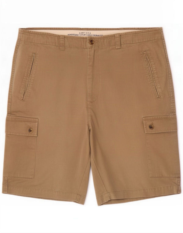 Gant Mens Cargo Shorts Large W36 Beige Bumbac