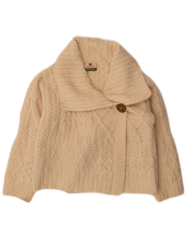 Carraig Donn Pulover cardigan relaxat pentru femei UK 4 XS alb