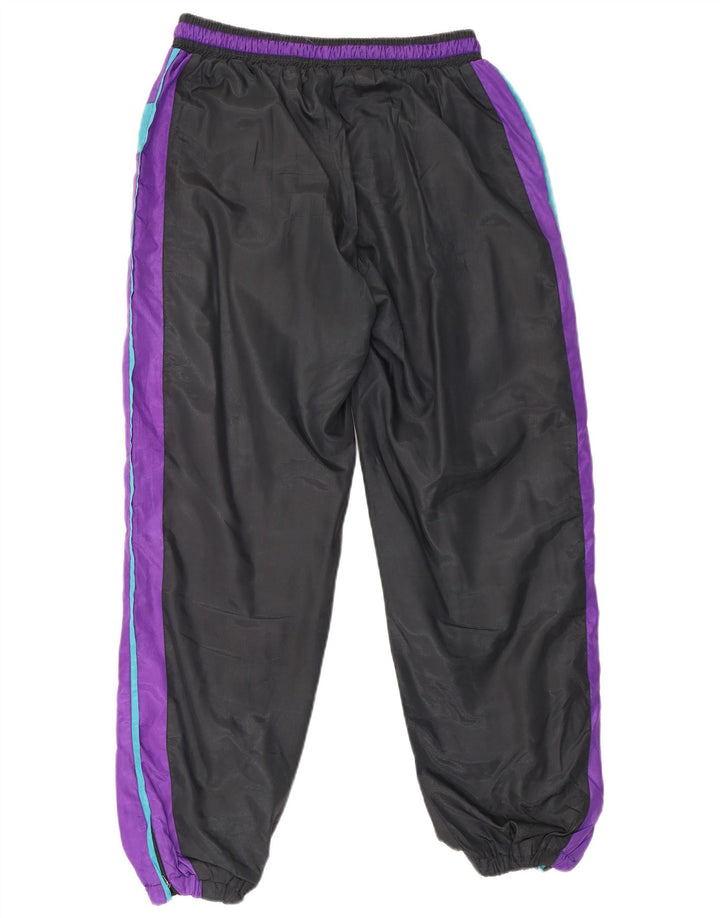 Pantaloni de trening vintage pentru bărbați Joggeri, medii, negru, color block