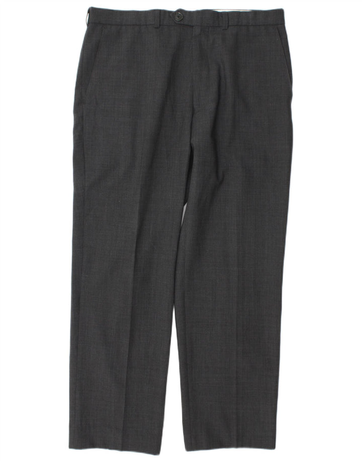 Pantaloni de costum pentru bărbați Marks & Spencer L34 L29 Poliester gri