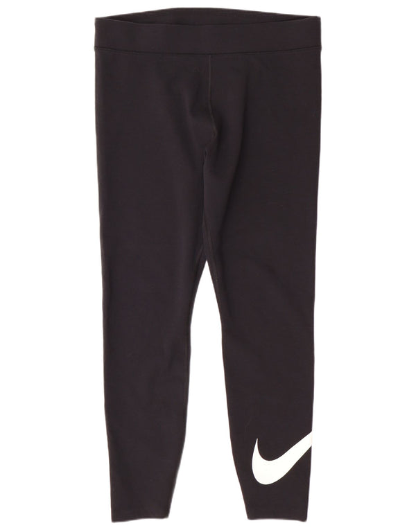 Leggings grafic NIKE pentru femei UK 18 XL bumbac negru
