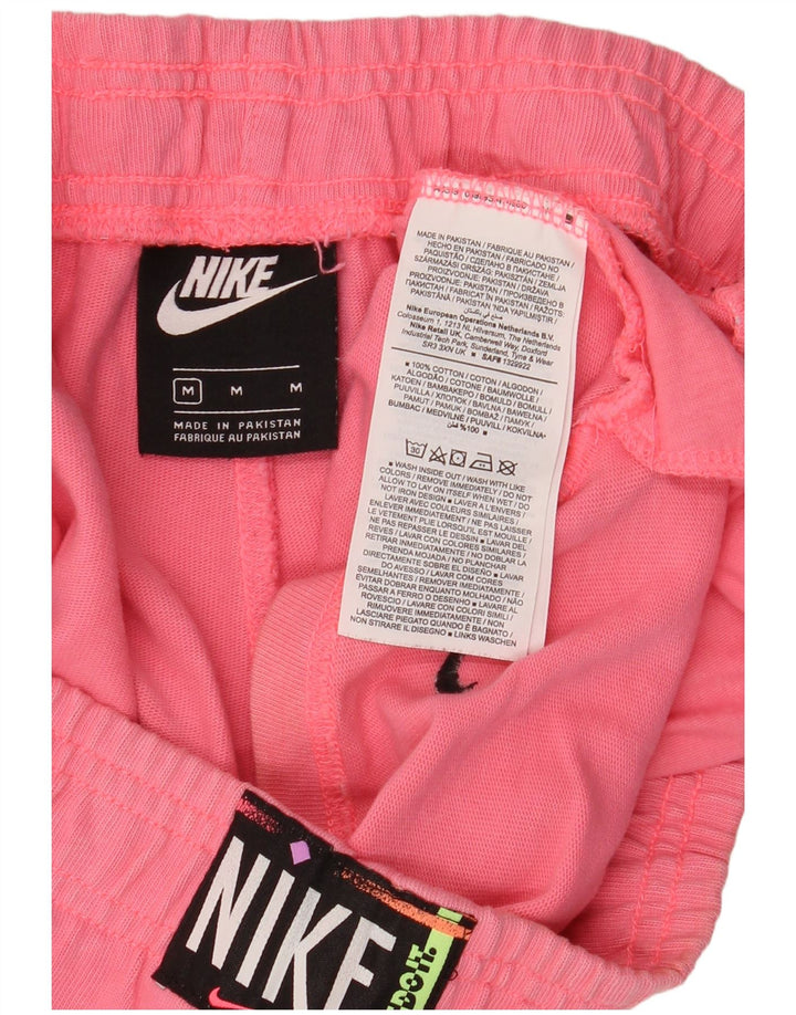 Pantaloni scurti sport Nike pentru femei UK 14, bumbac roz mediu