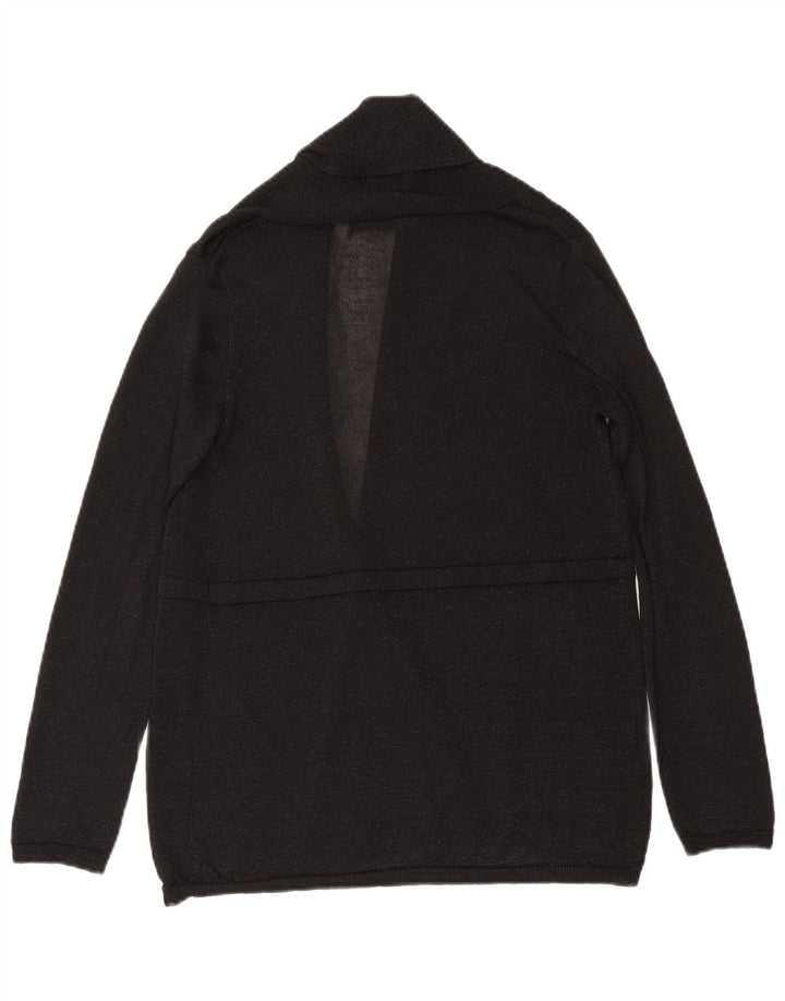 Pulover cardigan deschis pentru femei Zara UK 12 Medium Black Viscose