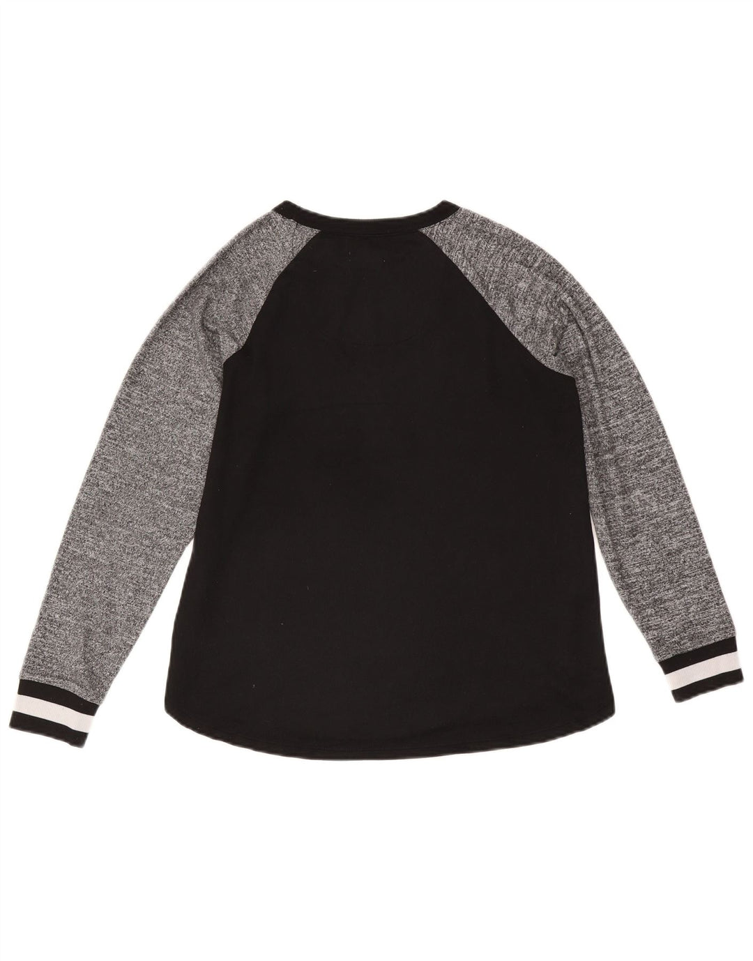 Dkny Top grafic pentru femei cu mânecă lungă UK 10, mic, negru, poliester color bloc
