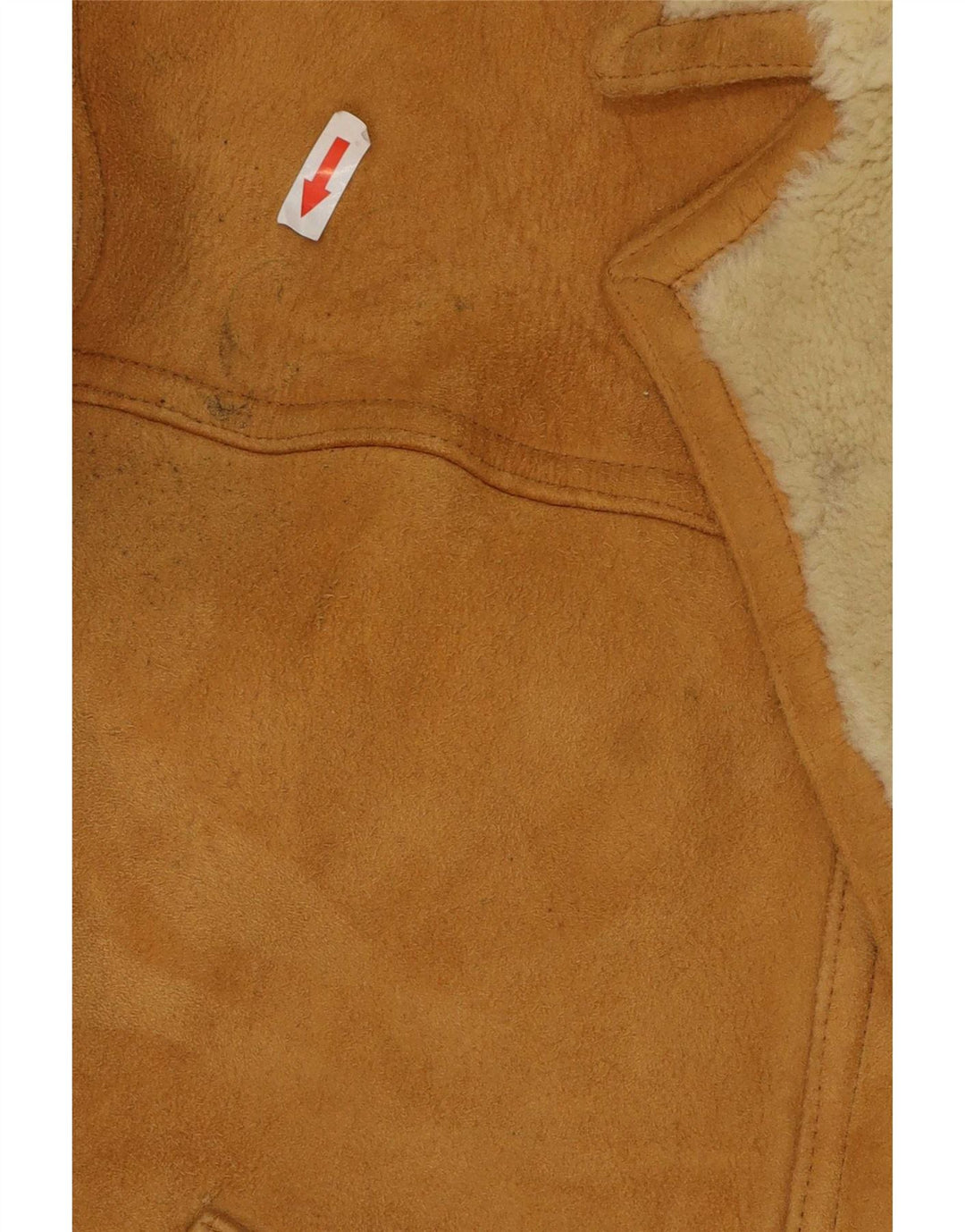 Jachetă vintage pentru bărbați din shearling IT 54 2XL din piele maro