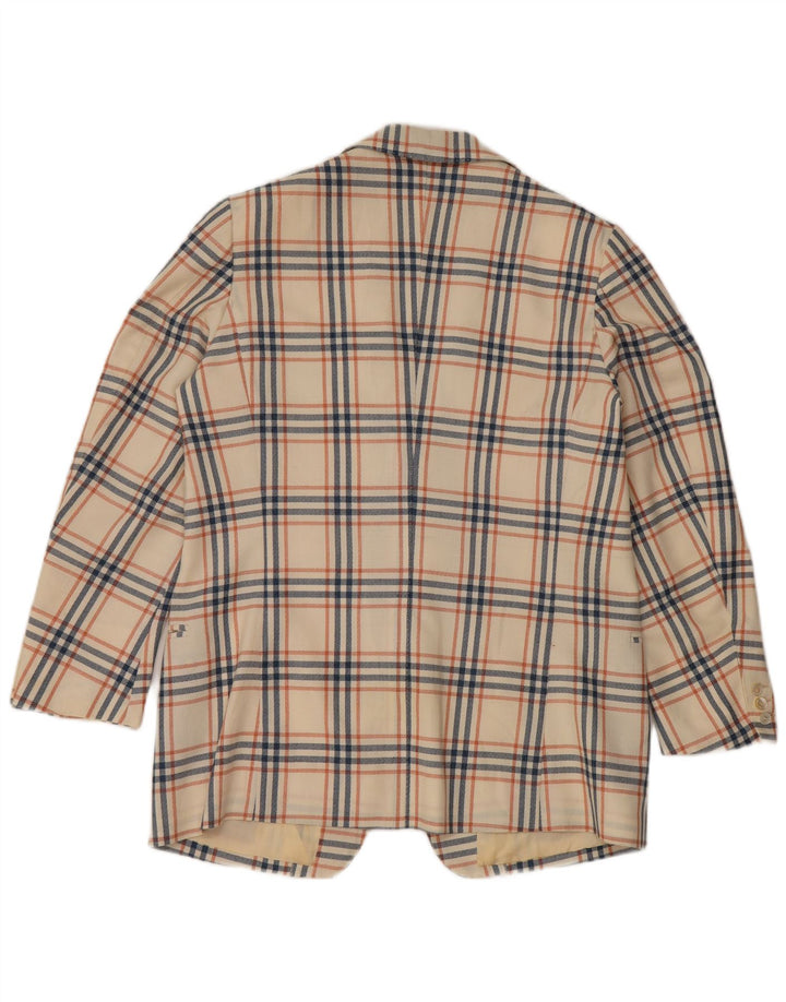 Jachetă vintage pentru bărbați cu 2 nasturi, UK 38, mediu alb negru