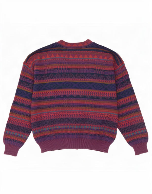 Pulover Cardigan Vintage pentru Barbati IT 50 Mediu Multicolor Geometric