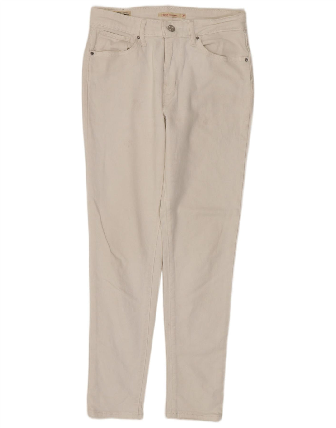 Blugi skinny 721 cu talie înaltă pentru femei LEVI'S L28 L27 bumbac alb