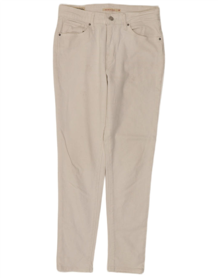 Blugi skinny 721 cu talie înaltă pentru femei LEVI'S L28 L27 bumbac alb