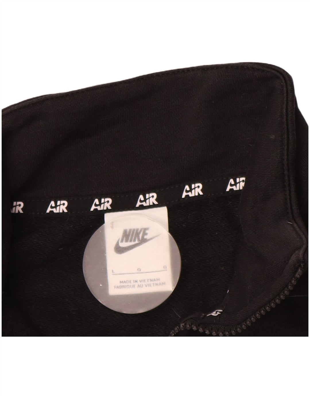 Pulover Nike pentru femei, supradimensionat, cu fermoar și gât, UK 16, mare, negru