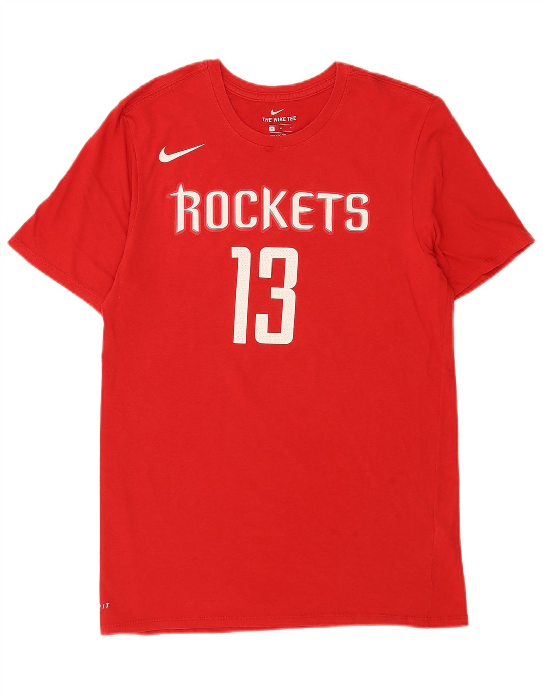 Tricou grafic Nike Houston Rockets pentru bărbați Top din bumbac roșu mediu