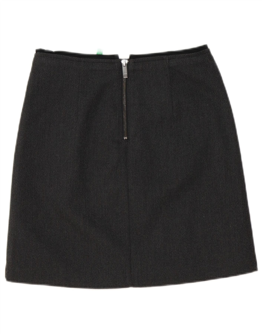 Fustă mini pentru femei Benetton UK 6 XS W27 Gri din poliester în oase