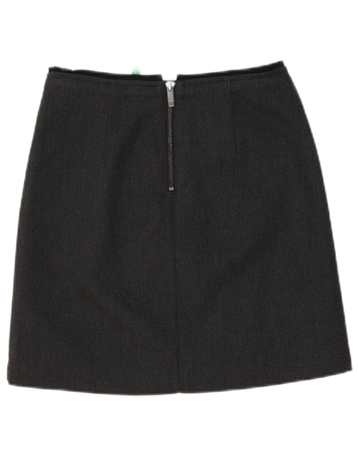 Fustă mini pentru femei Benetton UK 6 XS W27 Gri din poliester în oase