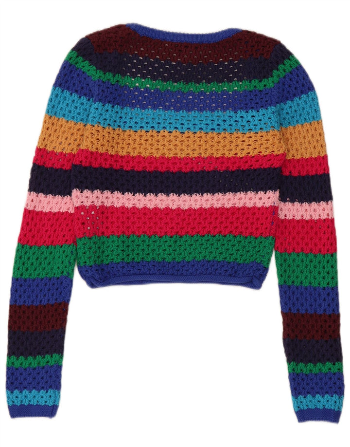 Pulover pentru damă Zara, cu gât de barcă, cu dungi medii, multicolore, UK 12