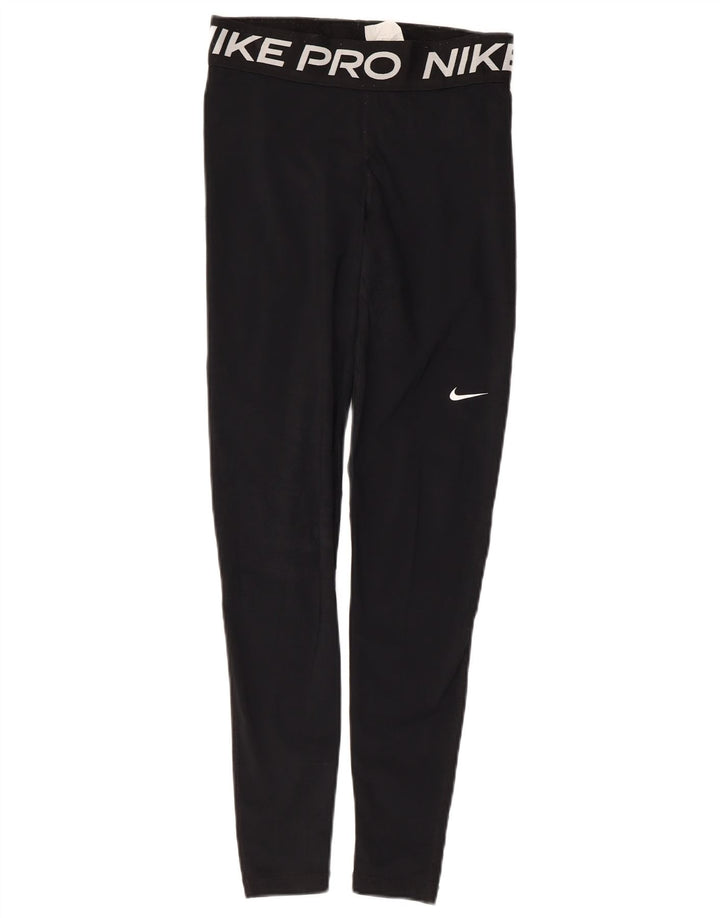 Leggings grafic Nike pentru femei UK 8 Small Negru Poliester