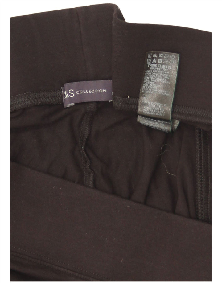 Leggings Capri pentru femei Marks & Spencer UK 18 XL, viscoză neagră