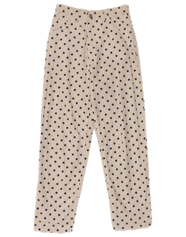 Pantaloni casual conici pentru femei Rifle cu talie înaltă L24 L26 buline albe