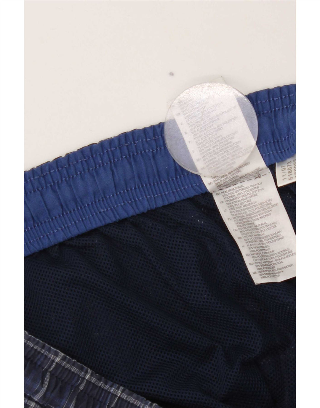 Pantaloni scurți de înot Adidas pentru bărbați, mari, albastru, poliester cu carouri