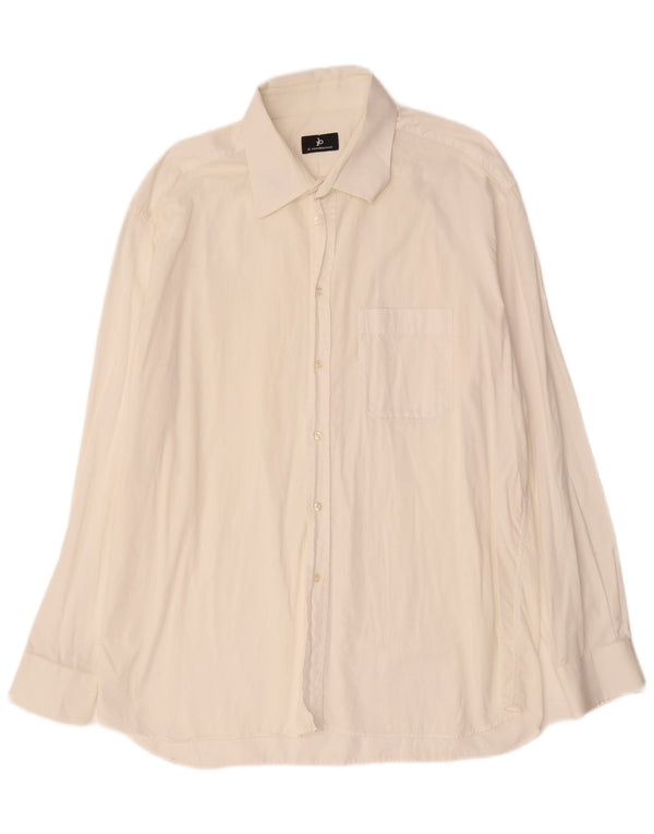 Cămașă pentru bărbați Roccobarocco Mărimea 18 1/2 46 2XL Alb