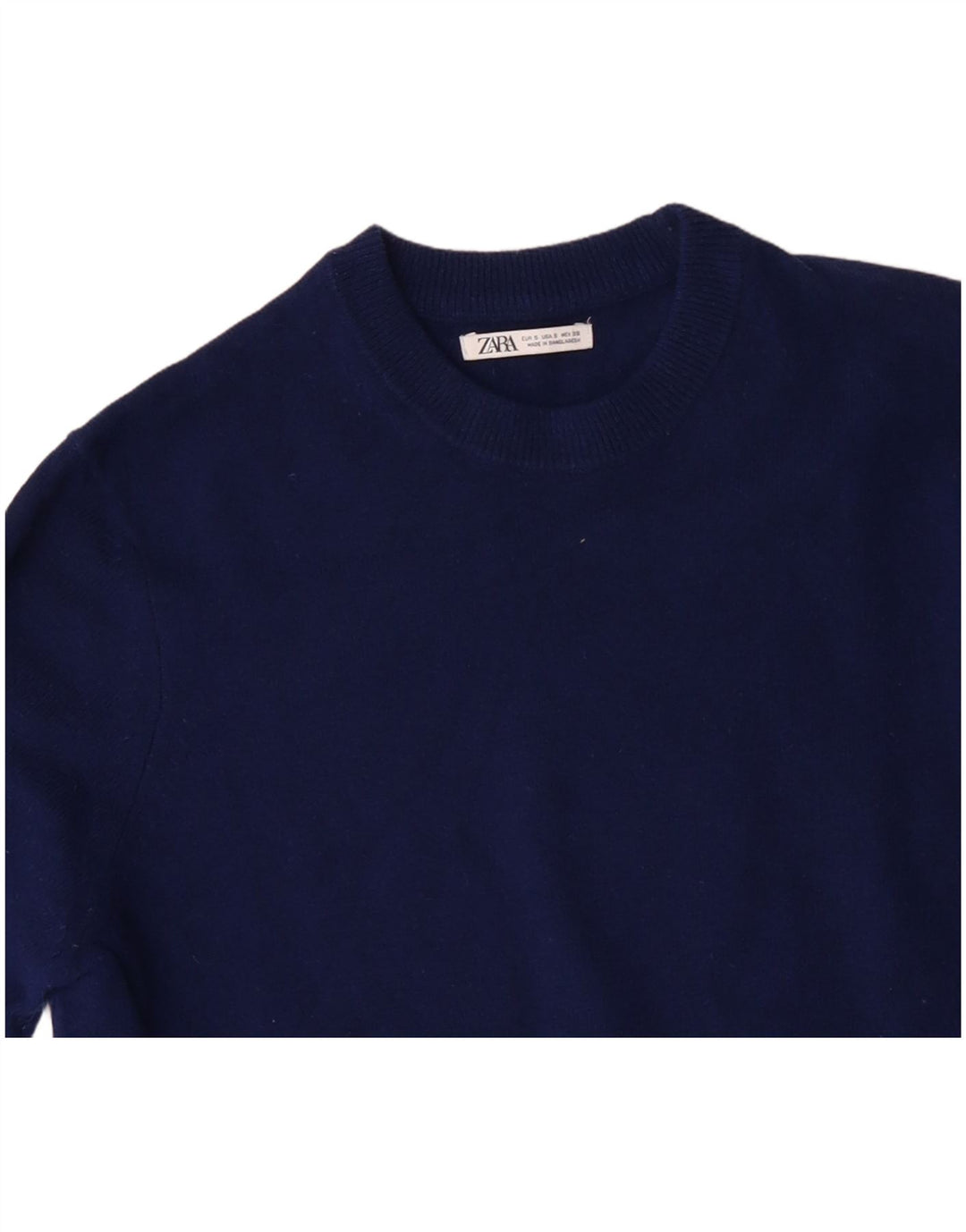 Pulover supradimensionat pentru femei ZARA, cu gât crew, UK 10 Mic, bleumarin