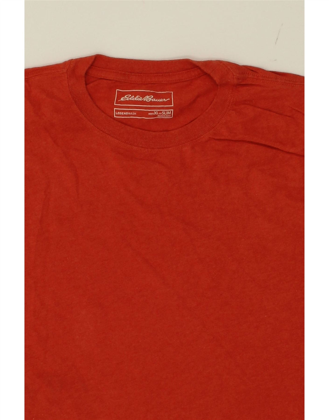 EDDIE BAUER Mens Slim T-Shirt Top XL Red Cotton Vintage Eddie Bauer and Second-Hand Eddie Bauer from Messina Hembry 