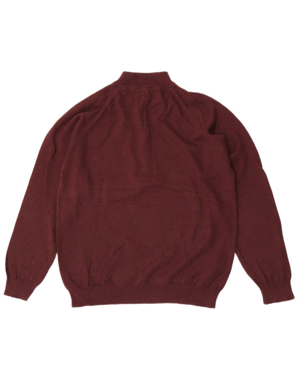 Pulover pentru bărbați Marks & Spencer, Blue Harbour, cu gât cu nasturi, maro mediu