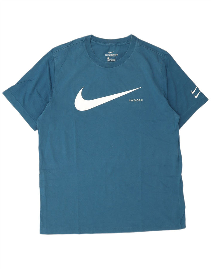 Tricou grafic pentru bărbați NIKE Top mare, albastru, bumbac