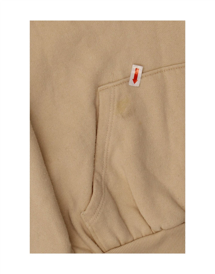 LEVI'S Womens Crop Hoodie Jumper UK 10 Small Beige Vintage Levi's and Second-Hand Levi's from Messina Hembry 