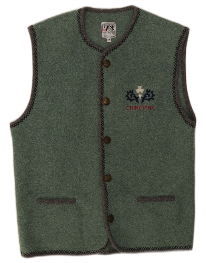 Gilet pentru femei Think Pink Fleece UK 10 Small Green Poliester