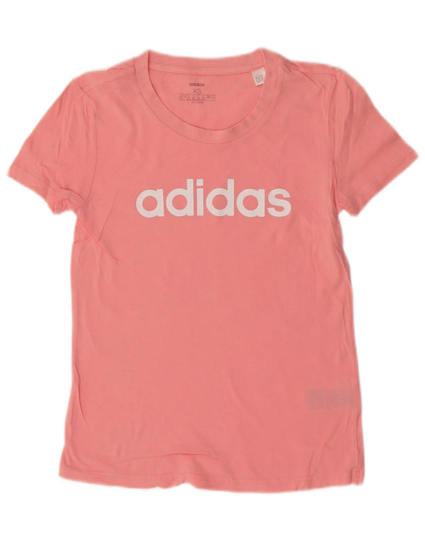 Tricou cu grafic pentru femei Adidas UK 4/6 XS bumbac roz