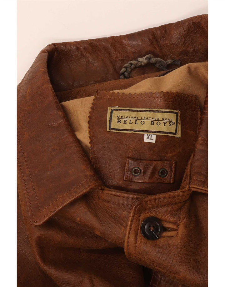 Jachetă de piele pentru bărbați Bello Boys UK 42 XL maro
