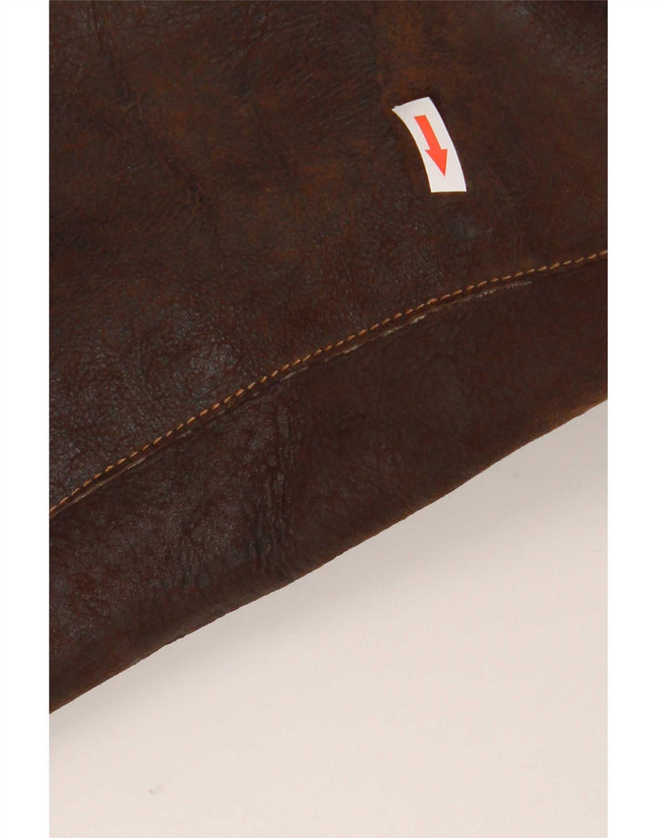 Jachetă din shearling pentru bărbați Pirbos IT 58 4XL maro din shearling