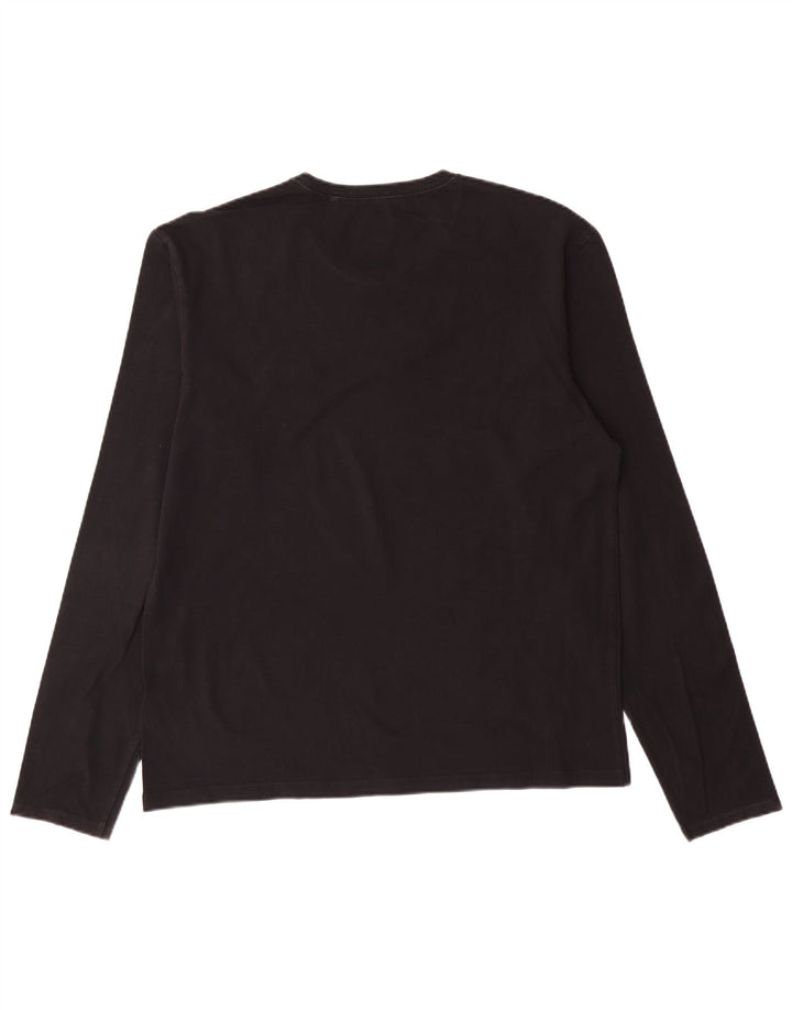 Top pentru bărbați GUESS cu mânecă lungă XL, bumbac negru