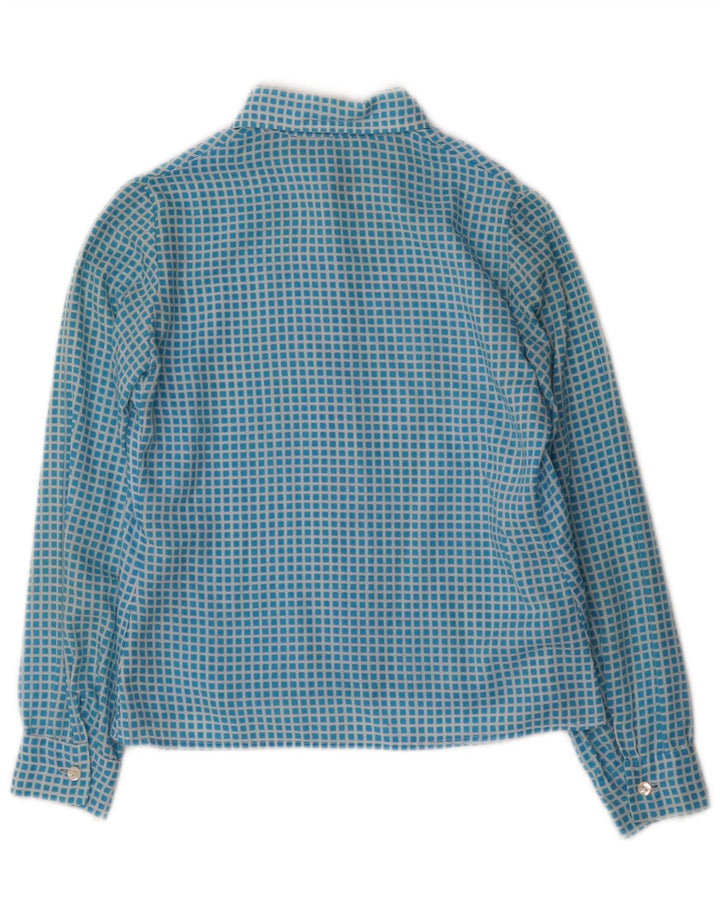 Cămașă vintage pentru femei UK 10 Small Blue Check