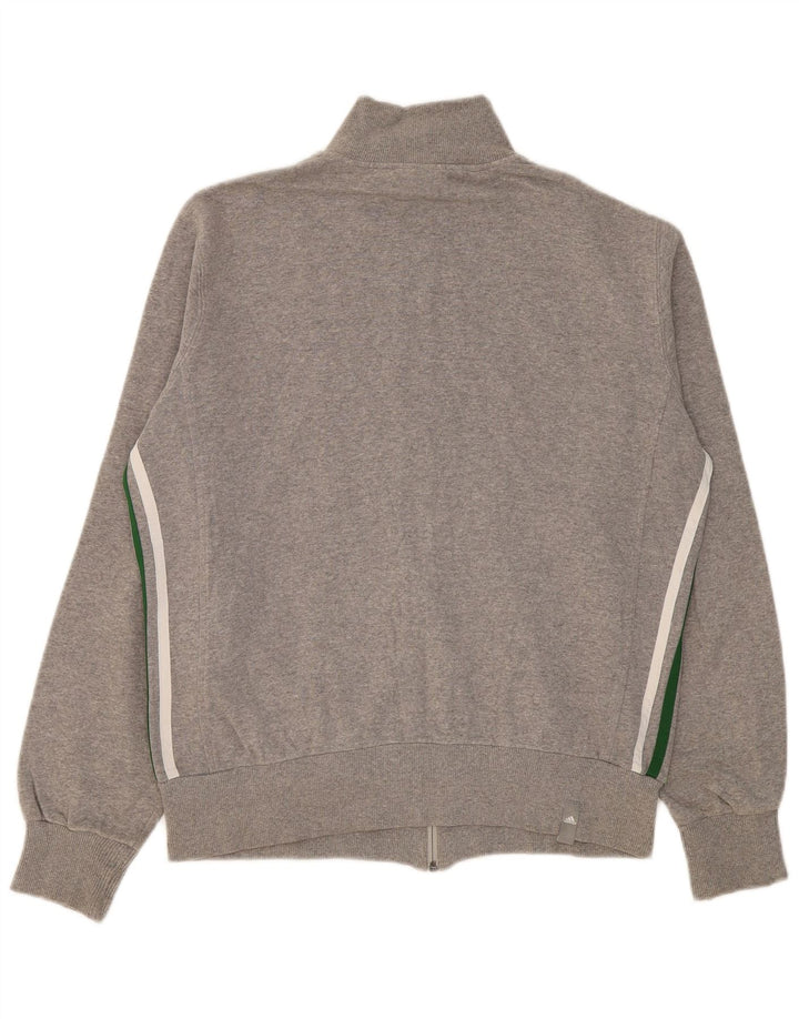 ADIDAS Mens Tracksuit Top Jacket UK 40/42 Medium Grey Cotton