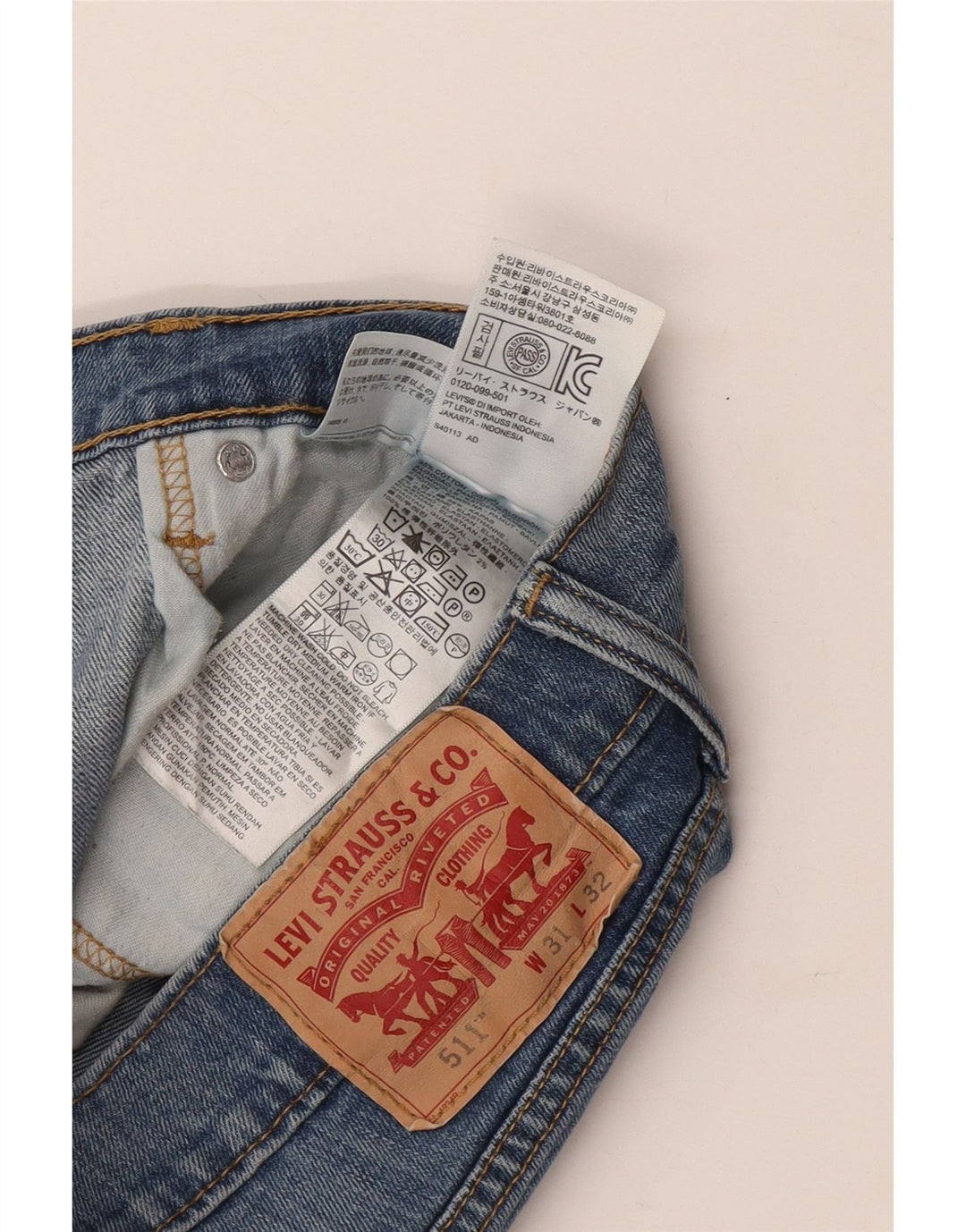 Blugi 511 Slim LEVI'S pentru bărbați W31 L32 Bumbac albastru