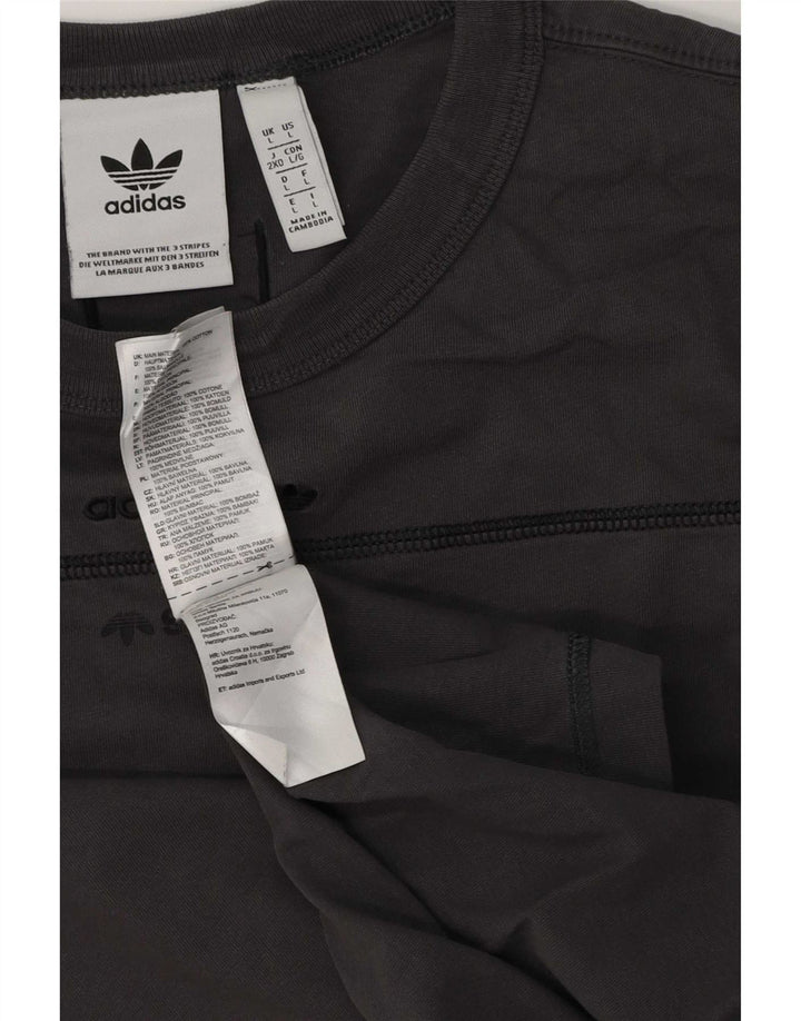 Tricou pentru bărbați Adidas Top mare bumbac gri