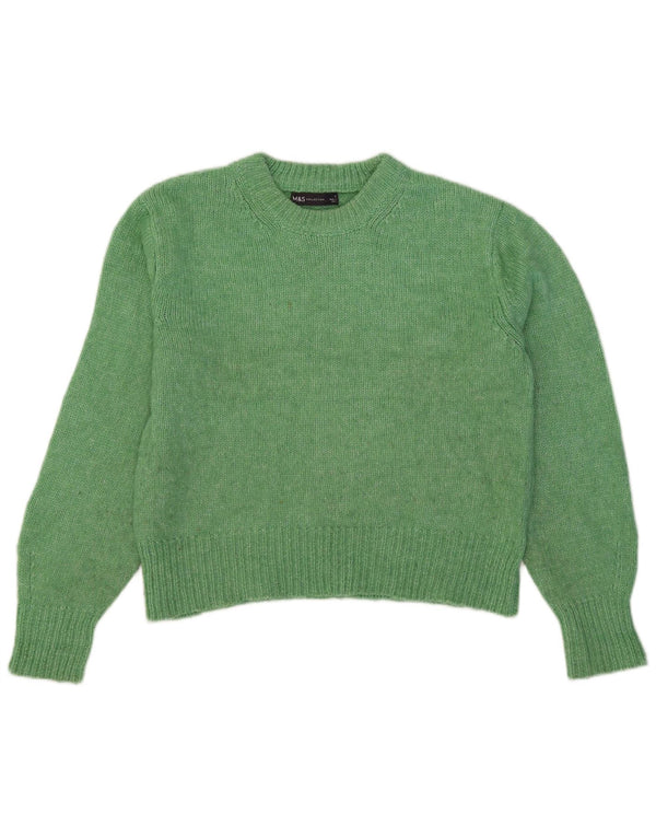 Pulover pentru femei Marks & Spencer Crop Crew Deck Pulover UK 10 Small Green