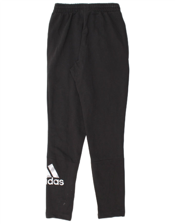 ADIDAS Mens Graphic Tracksuit Trousers Small  Black Cotton