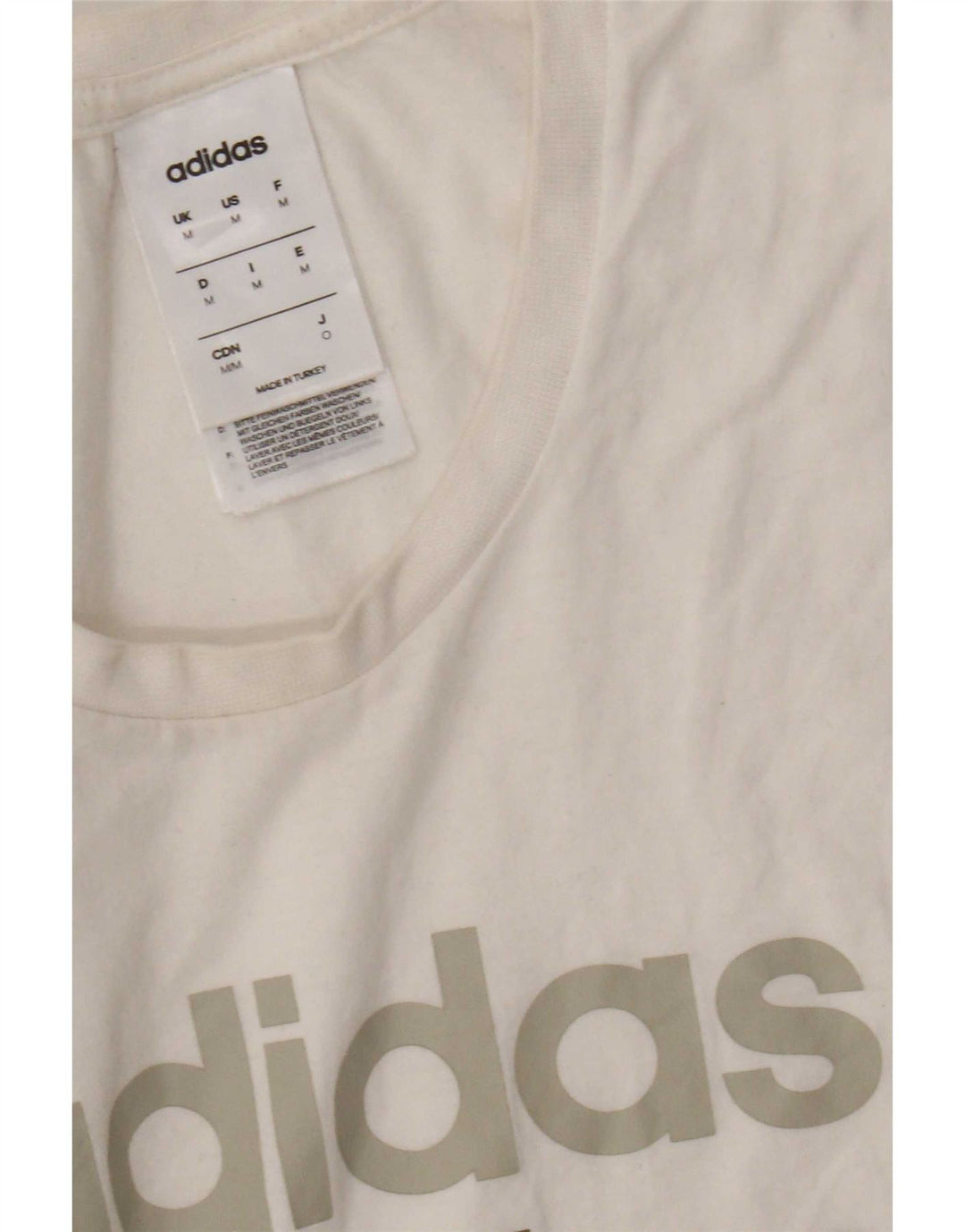 Tricou grafic pentru bărbați Adidas Top Medium White Bumbac