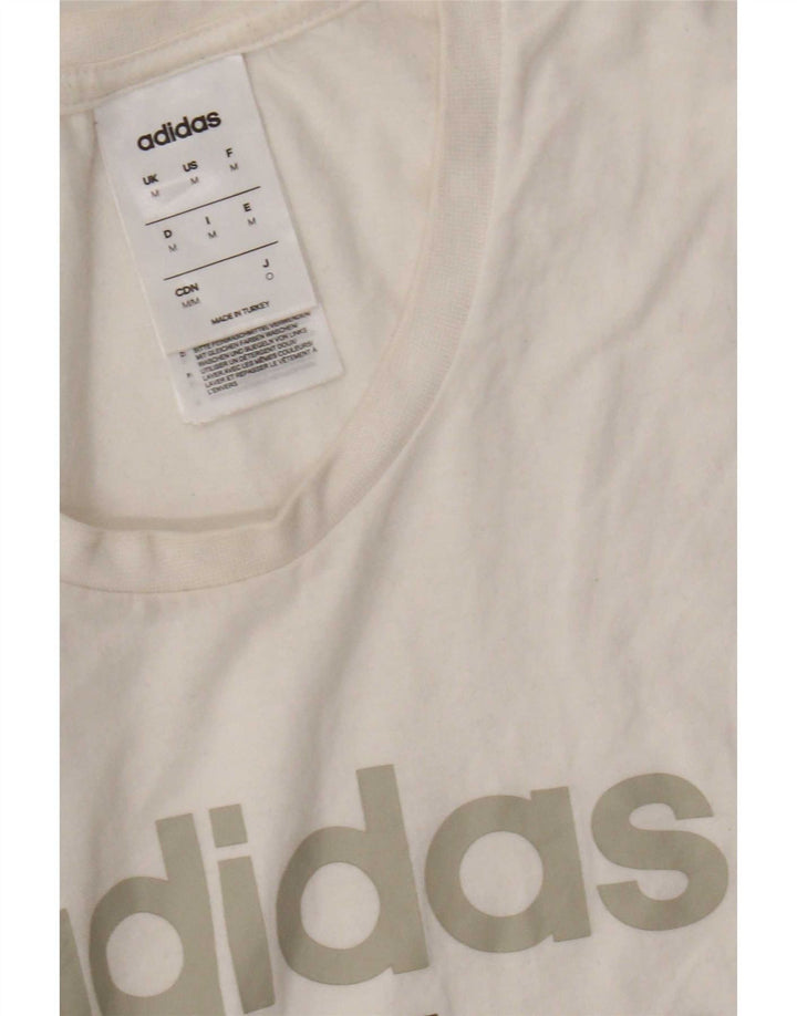 Tricou grafic pentru bărbați Adidas Top Medium White Bumbac